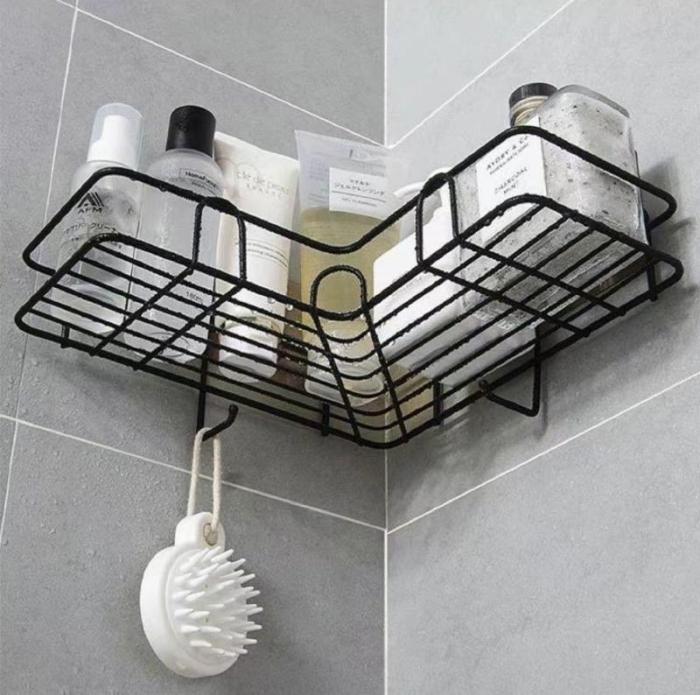 RackSpace™ Metal Bathroom Corner Storage Shelves