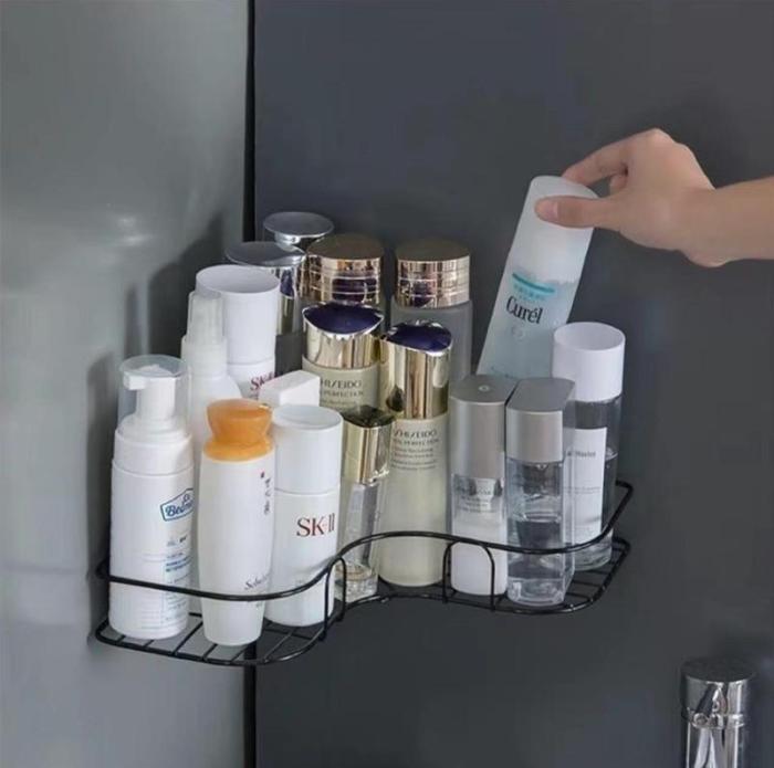 RackSpace™ Metal Bathroom Corner Storage Shelves